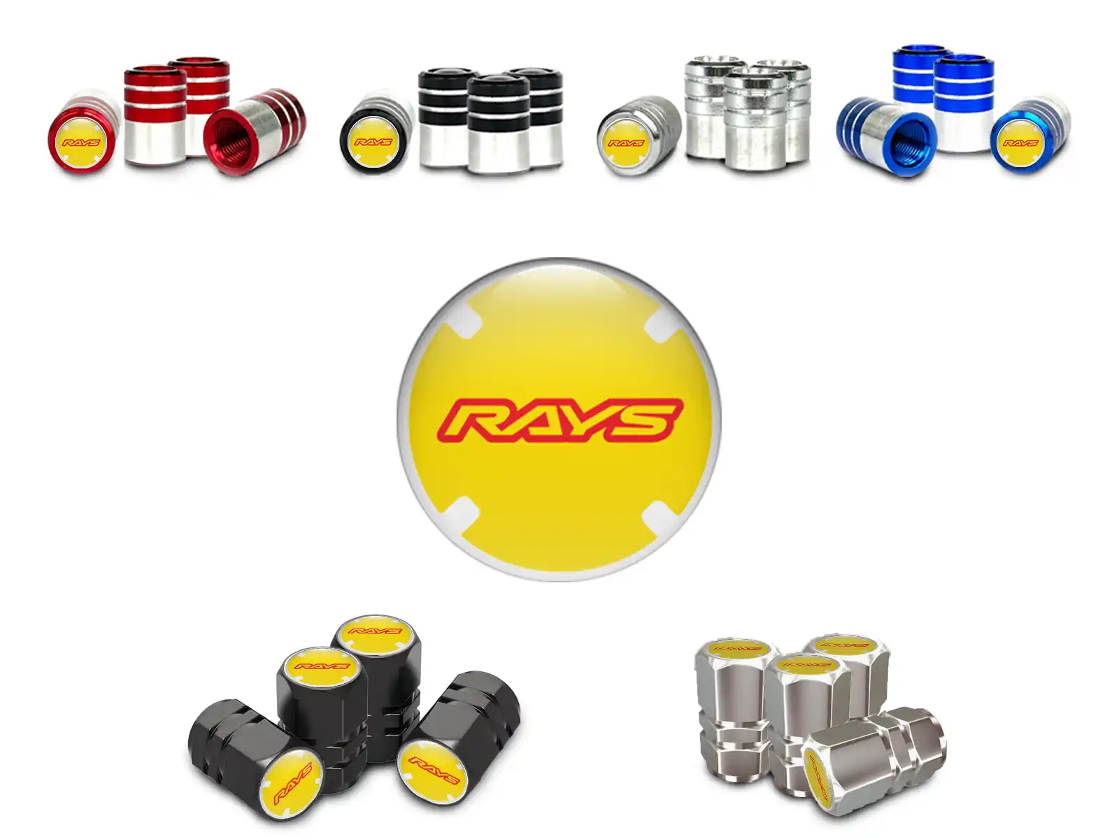 Rays Cappelli Stelo Valvola Moto Design Sportivo